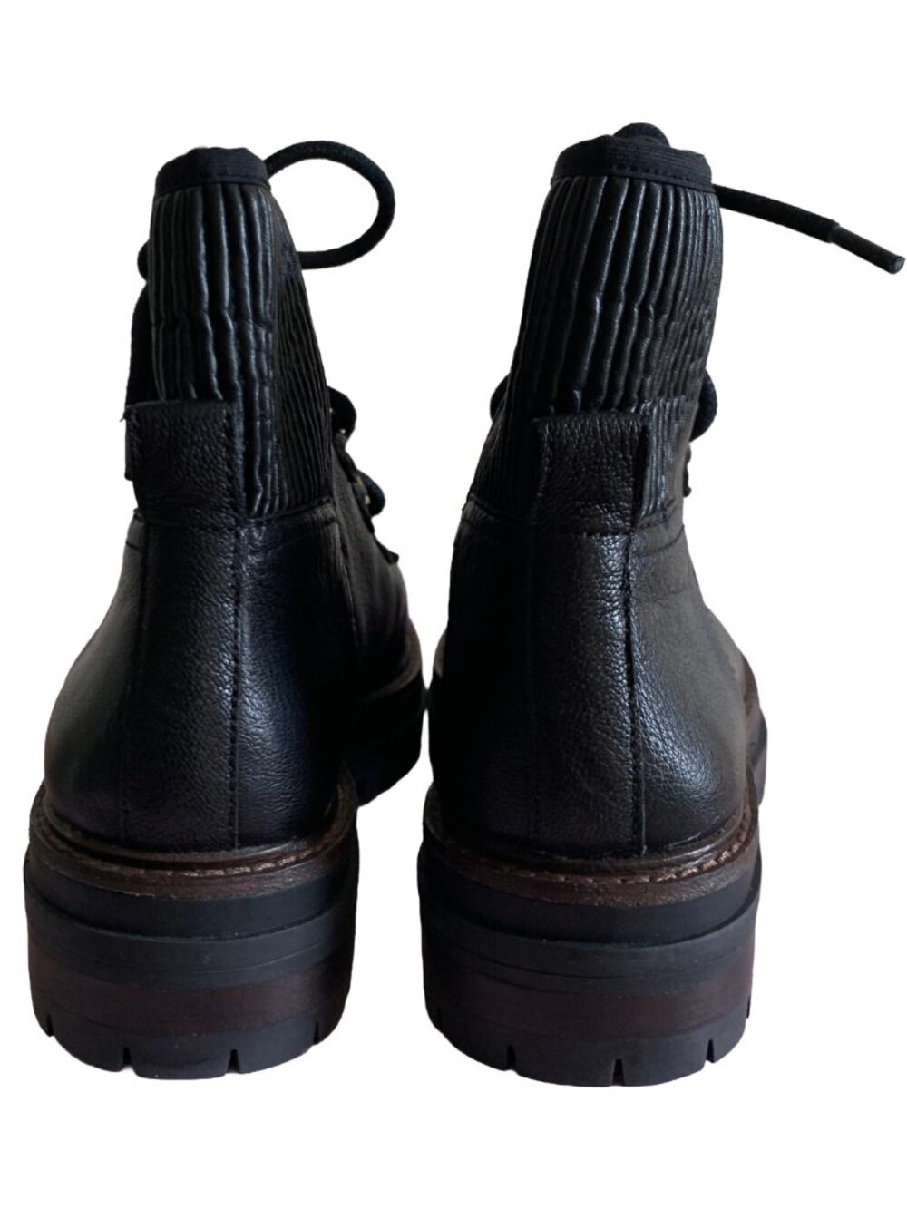 NWT LOUISE ET CIE Women's Black Sheena Lace Up Combat Leather Boots Sz 5.5 - Picture 9 of 11